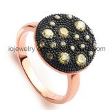 High Quality Steel Ring with Setting Stones by Hand