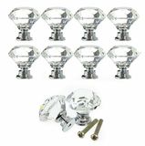 Diamond Crystal Knobs for Door Decoration Glass Furniture Handles