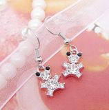 2015 Hot Sell Super Fashion Crystal Jewelry Cute Bear Earring