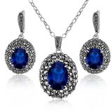 Brazilian Montana Rhinestone Crystal Retro Fashion Earring Jewelry Set