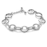 Fashion Crystal 24K Gold-Plated Jewelry Chain Link Bracelet for Women
