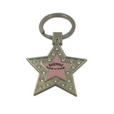 Promotional Cute Crystal Zinc Alloy Star Shaped Keychain