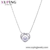 44704 Fashion Charm Rhodium CZ Key Stainless Steel Imitation Jewelry Pendant Necklace