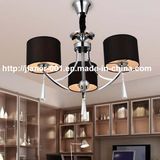 3 Lights Iron Pendant Chandelier Lighting with Fabric Shade