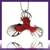 Fashion Crystal Jewelry Stainless Steel Chain Batman Pendant Necklace