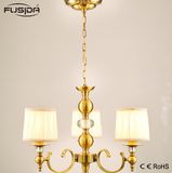 Hotsale Iron Brass Pendant Lighting with Cloth Shade