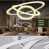 Foshan Modern Acrylic Material Ring Chandelier for High Ceilings