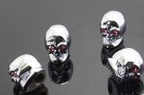 Crystal Skull Car Tire Valve Caps Metal with LED /Blue Eye