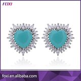 Latest Gold Zirconia Semi Joia Jewellery Designs Stud Earring