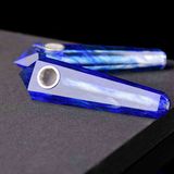 Smoking Hand Pipe Blue Smelting Quartz Hand Pipe Natural Material Smoking Pipe