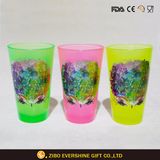 480ml Black Light Pink Pint Glass with Foil Decal