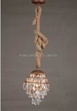 Modern Bar Decorative Crystal Lampshade Pendant Light for Interior