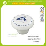 Fancy White Ceramic Handle for Cupboard Door Knobs