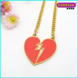 Fashion Enamel Broken Heart Pendant Jewelry Gold Necklace