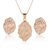 18K Gold Plated Bridal Wedding Ladies New Jewelry Necklace Set