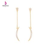 New Elegant Inlaid Crystal Star Women's Earrings Moon-Shaped Pendant Jewelry