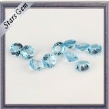 Hot Sale Round Shape Natural Blue Topaz Stone