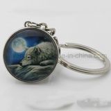 Custom Metal Crystal Glass Keychain for Promotion