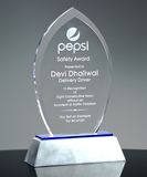 Sword Crystal Glass Trophy Award with Cusomized Logo Engraving
