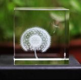 Decoration 3D Laser Engraving Crystal Cube Paperweight (KS11030)