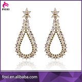 Cubic Zirconia Guangzhou Brass Earrings 18K Gold Plated