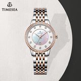 Brand Silver Jewelry Clasp Stainless Steel Ladies Watch 71043