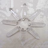 Natural Gemstone White Rock Crystal Pillar Stone Charms Necklace Pendants