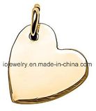 Custom Plain Logo Tag Sideways Heart Rose Gold Charm