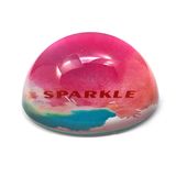 Wholesale Office Glass Paperweight with Red Words Hx-8374