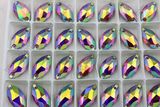 New Design High Quality Silver Foiling Flatback Sew on Rhinestone