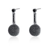Fashion Ladies Jewelry Rhodium Plated Drop Crystal Earrings