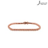 18K Rose Gold Magic Faux Crystal Stone Bracelet Women