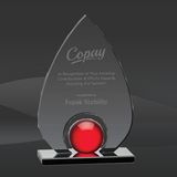 Smoked Arrow Red Orb Crystal Award (MP-AWK8644-R)