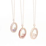 Glass Faced Locket with Floatintg Charms for Gift Jewelry