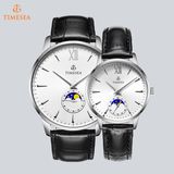 Waterproof Genuine Leather Strap Japan Movement Quartz Couple Wrist Watch70018