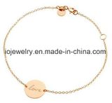 925 Sterling Silver Jewelry Engraved Logo Bracelet