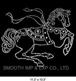 Wholesale Fashion Design Horse Diamond Pattern Rhinestone Iron on Transfer