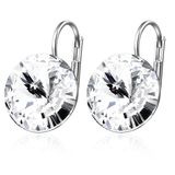 Metal Alloy Jewelry Silver Color Crystal Earring