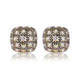 Retro Stylist Gold Plated Crysal Stud Jewelry Earrings