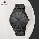Quality Quartz Wrist Watch, Mens Waterproof Steel Mesh Black Watch72587