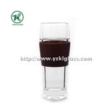 Double Wall Glass Bottle by BV, SGS, (Dia7.7cm, H: 19cm, 390ml)