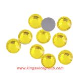 Factory Direct Ss12 Citrine Flatback Hot Fix Rhinestones, Korea Low Lead Hot Fix Stones