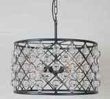 Retro Decorative Round Iron Frame Pendant Lighting with Crystal (GD1098-4)