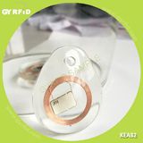 White Color Crystal Epoxy NFC Keychain /Keyfob