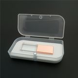 Hot Sale Transparent Glass USB 2.0 Custom Logo LED Light Crystal USB Flash Drive Pen Drive 4GB 8GB 16GB 32GB