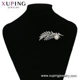 00097 Fashion Elegant Pearl Jewelry Brooch in Rhodium Color