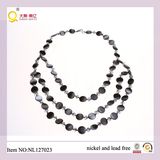 Shell Necklace with Crystal Necklace, Mother of Pearl Necklace