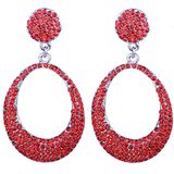 Exaggerated Earrings Bride Crystal Earrings Wholesale Crystal Round Earrings