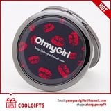Round Small Epoxy Compact Makeup Mirror with Custom Print