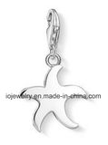 Silver Hand Polished Sea Star Pendant Charms